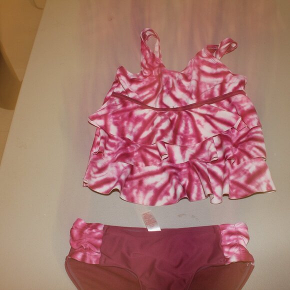 Burndngy 2 Pcs justice Tankini Swimsuit Size 7 - Picture 2 of 12